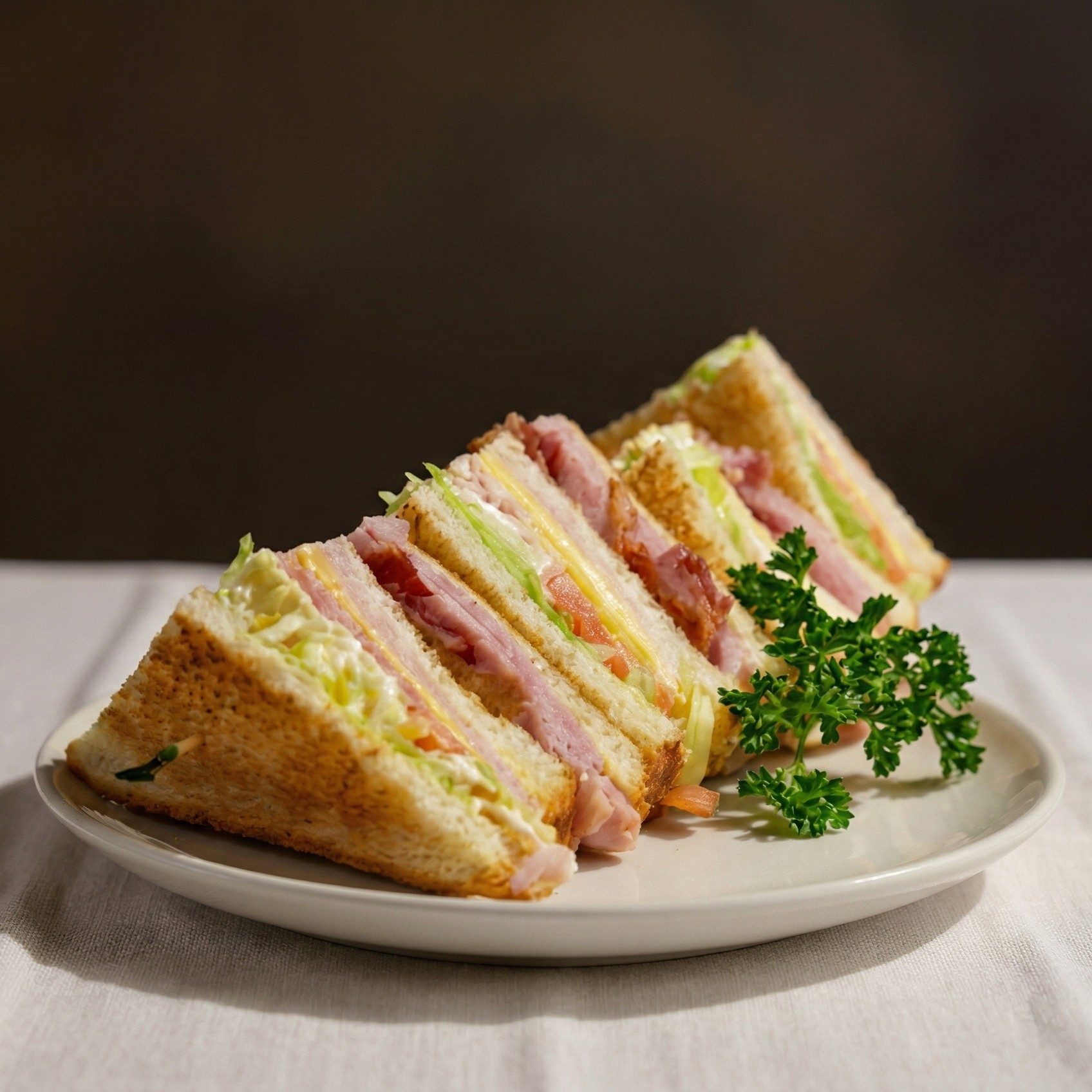 Club Sandwich with French Fries.