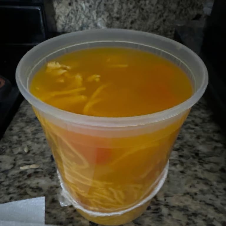 Sopa de pollo at our cafe